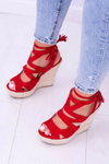 Red Suede Sandals On Anchor Nowelio