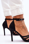 Fashion High Heels With Rhinestones Black Jaylen