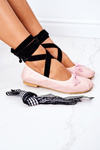 Lace-up Ballerinas Lu Boo Pink