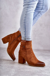 Botki Damskie Zamsz Camel La.Fi 260041C-SU
