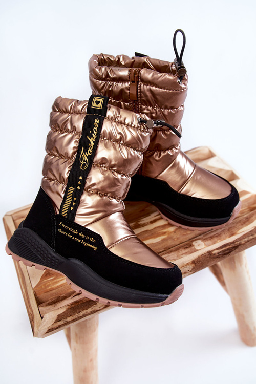 Children's Wool Warm Snow Boots With A Golden Delhi