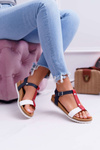 Women's Flat Profiled Sandals 8SD35-0306 Colorful Dubi
