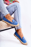 Espadryle Klasyczne Wsuwane Damskie Niebieskie Oresa