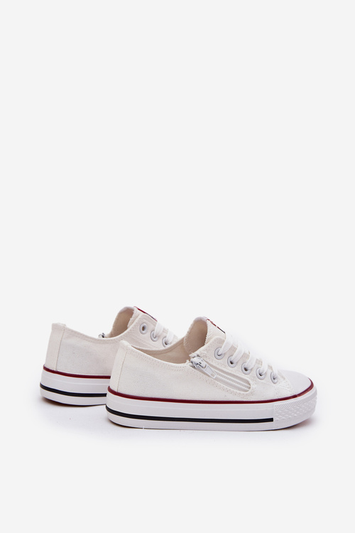Children's Low Lace-up Sneakers White Margo