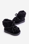 Warm Children's Lace-up Snow Boots Black Asija