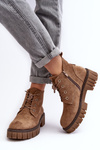 Laced Fleece-Lined Boots Dark Beige Bjorg