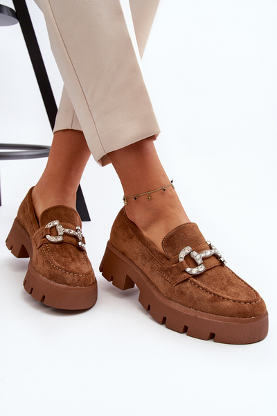 Women's Moccasins with Decoration Camel Ellise