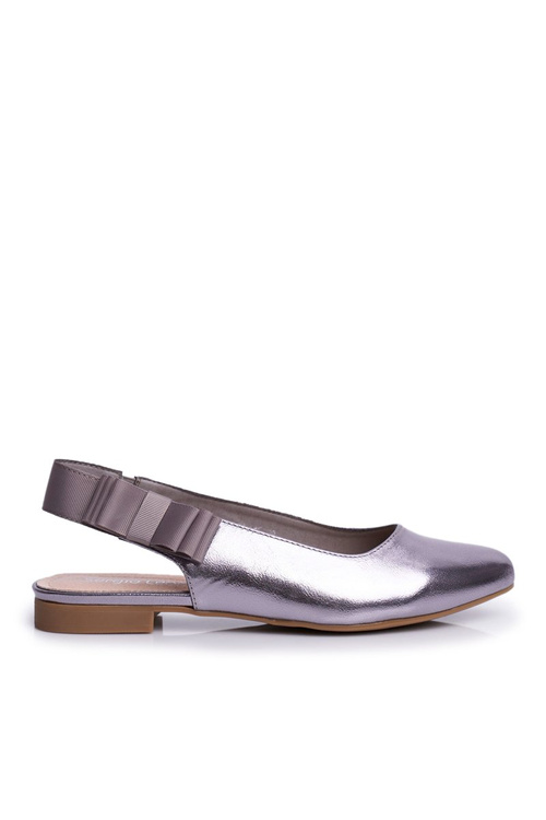 Women's Ballerinas Sergio Leone Silver Metallic BL615 Lilon