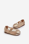 Kids' ballet flats with bow Gold Jellema