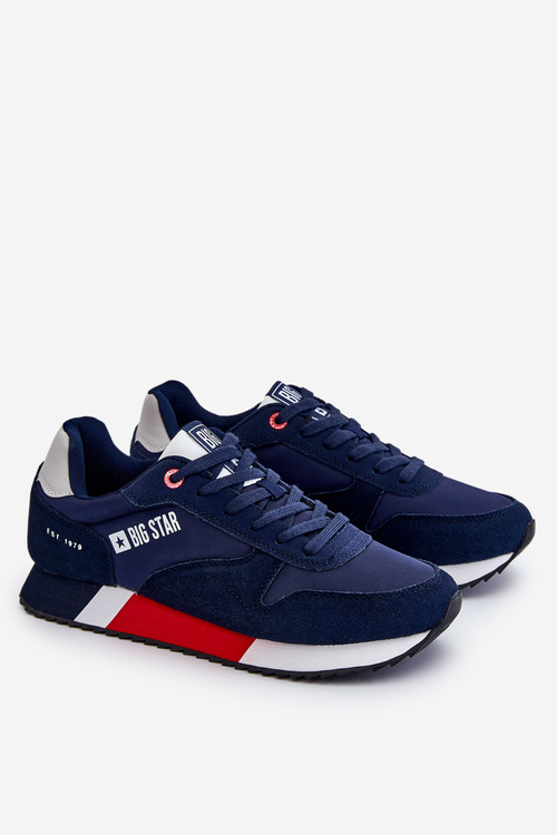 Memory Foam System Big Star Men's Sports Shoes LL174159 Navy Blue