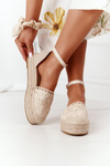 Lace Espadrilles On A Braided Platform Beige Larisa