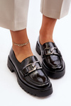Black Ladies' Patent Loafers Santtes