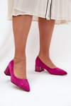 Suede Smooth Court Shoes With Pointed Toes Vinceza 66736 Fuchsia