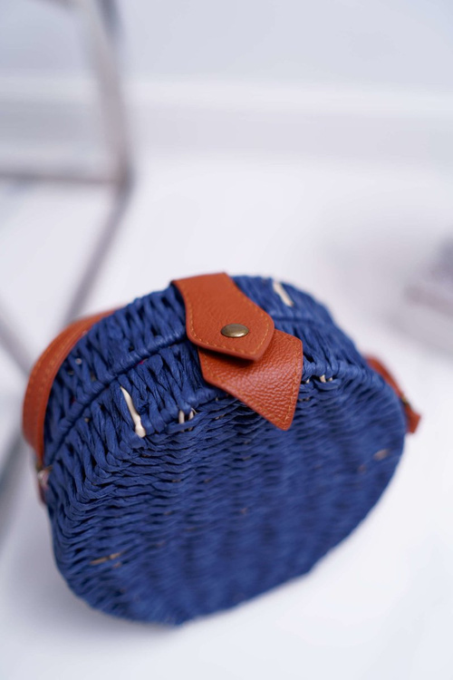 Braided Handbag String Chest Veeza Navy Blue
