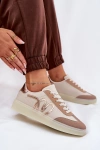 Low Women's Sports Shoes Made Of Eco Leather Beige Iladira