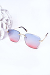 Sunglasses With Cubic Zirconia Blue-Pink Ombre