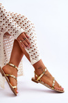 Women's Sandals With Decorative Shells gold Verdem