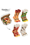 Rainbow Socks Pizza 4 Pairs Italian Seafood Pepperoni