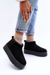 Suede Snow Boots On Platform Black Corcoran