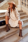 Women’s Boots On High Heel Camel Panther