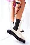 Women's High Chelsea Boots Beige Belive