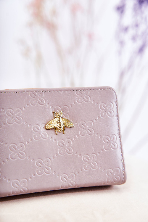 Women's Small Wallet With Ornament Grey Sanchos