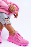 Buty Sportowe Sneakersy Damskie Wsuwane Różowe Rosett