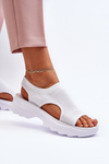 Women's Sport Sandals on Chunky Sole White Deinaleia