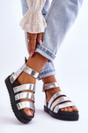 Sandals On A Massive Platform Silver Lisbona