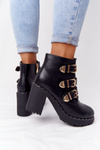 Boots On A Block Heel Lu Boo Black