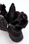 Women's Snow Boots with Faux Fur Zip Black Vittora