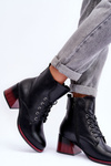 Leather Heeled Boots Black Luloshe