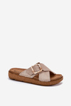 Women's Sandals With Buckle Inblu Beige ED000025