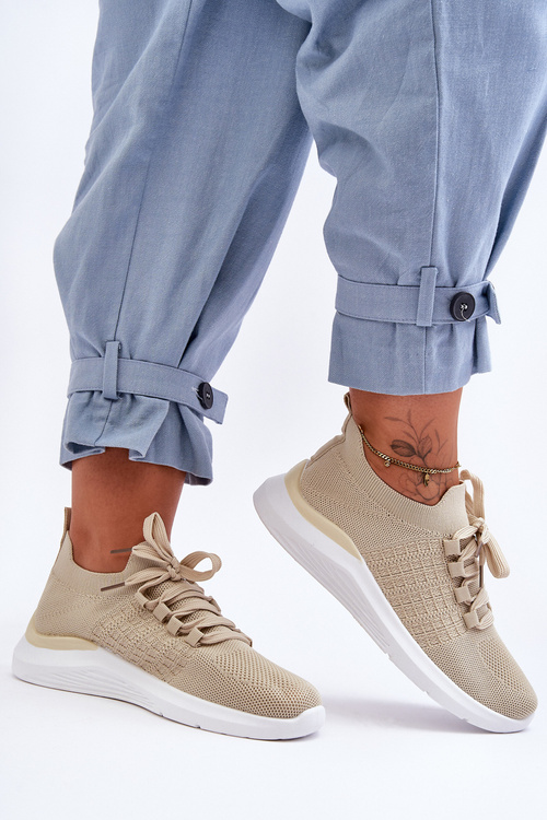 Buty Sportowe Klasyczne Damskie Beżowe Nikilla 2HO-YD586-09
