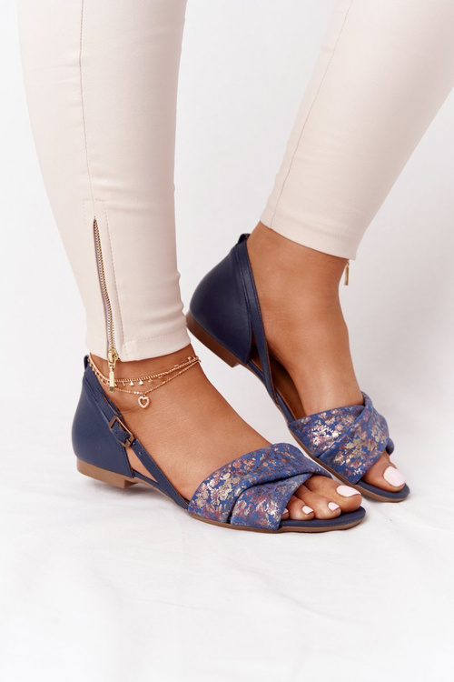 Leather Sandals Maciejka 04614-43 Navy Blue