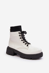 Women's boots with black and white scarf Rivella
