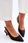Low Peep Toe Pumps Black Lia