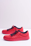 Men's Leather Tennis Shoes Red Elon