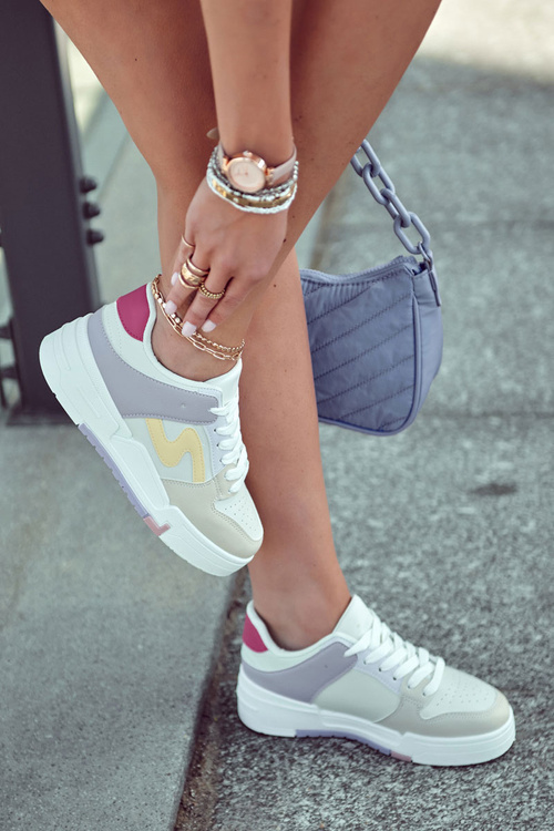 Women's Sport Leather Shoes Beige Francis