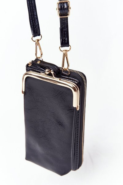 Women's Wallet  2in1 Purse With Hook Selena Black