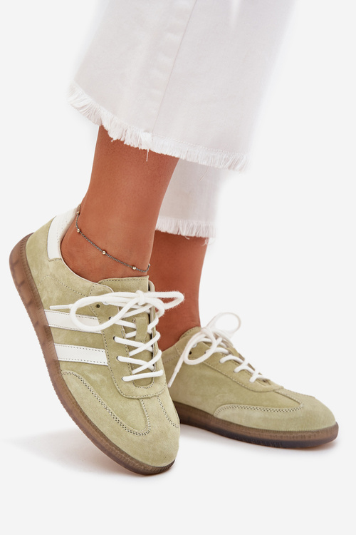 Low Leather Women's Sneakers Lime Ismina