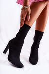 Women's High Boots With A Heel Sock Black Nessi