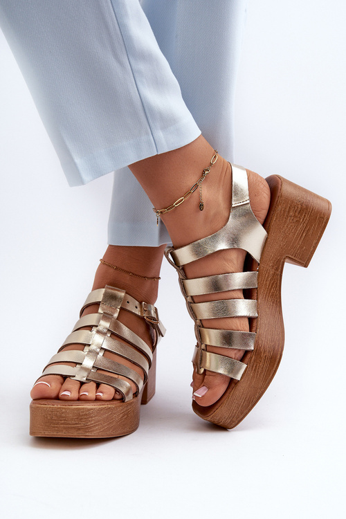 Zazoo 40410 Women's Leather Sandals Gold