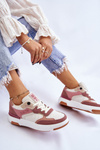 Buty Sportowe Sneakersy Damskie Różowo-Białe Big Star LL274438 