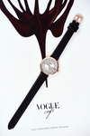 Women's Watch Michael John Black Glitter Romano