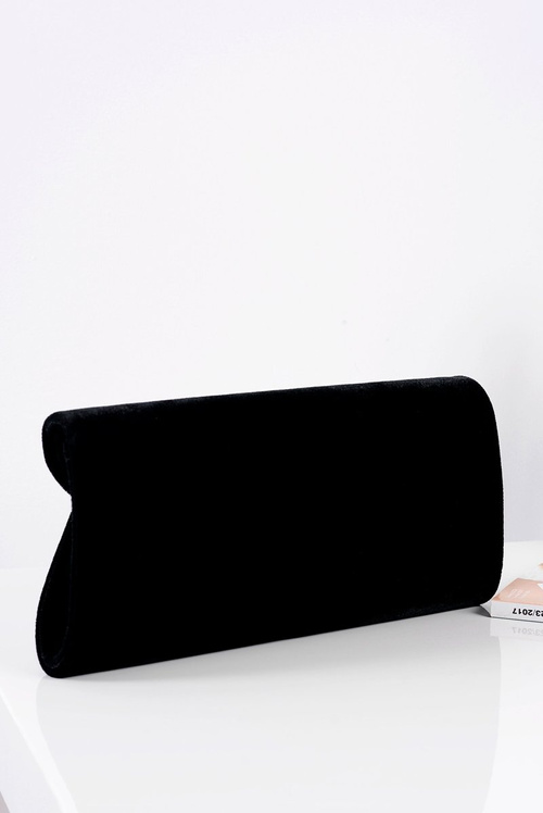 Women's Black Velvet Clutch Bag