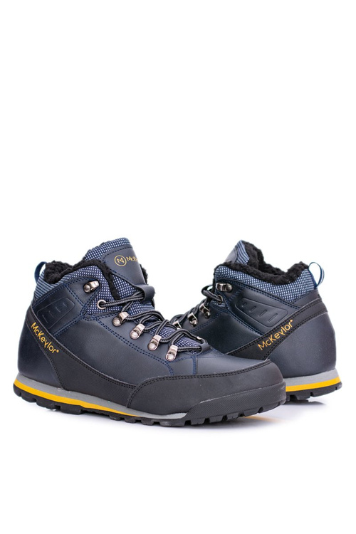 Navy Blue Men's Trekking Boots Insulated with Reflex Fleece