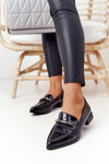 Eleganckie Mokasyny S.Barski Premium Lakierowane Czarne