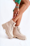 Women's Boots Warm Trappers Light Beige Flavin