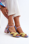 Pastel Women's Sandals with Heels D&A CR482 Yellow